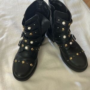 Kurt Geiger black leather ankle boots